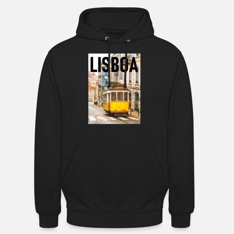 Lisboa - Sweat-shirt à capuche unisexe - noir