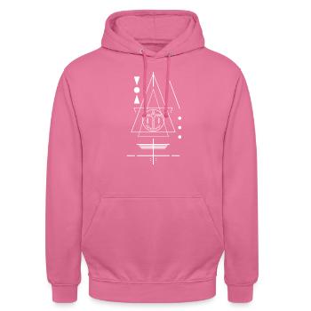Cutter Friezes - Anchor Geo Art - Unisex Hoodie - pink - Front - Alina (178cm) & Michal (187cm)