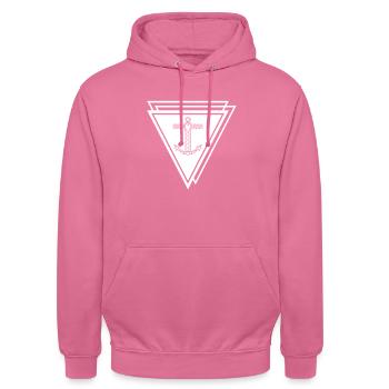 Cutter Friezes - Mission Design Triangle - Unisex Hoodie - pink - Front - Alina (178cm) & Michal (187cm)