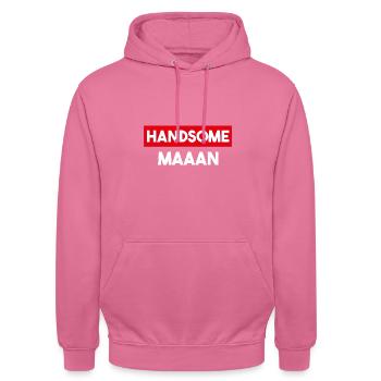 Beau Maaan - Sweat-shirt à capuche unisexe - rose - Devant - Alina (178cm) & Michal (187cm)