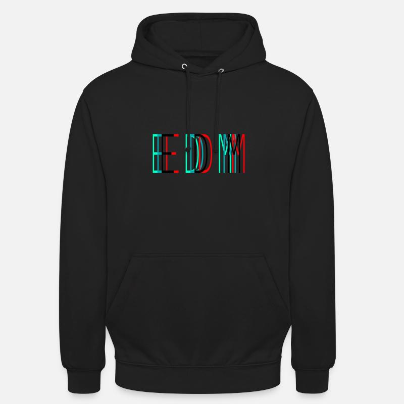 EDM - Sweat-shirt à capuche unisexe - noir