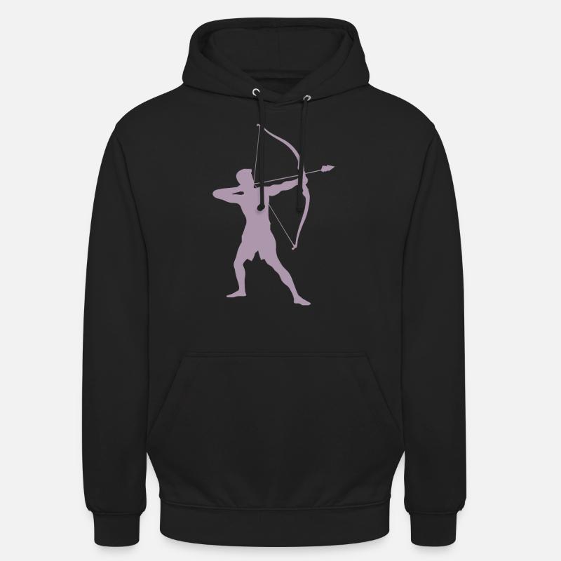 Silhouette d’archer, précise - Sweat-shirt à capuche unisexe - noir