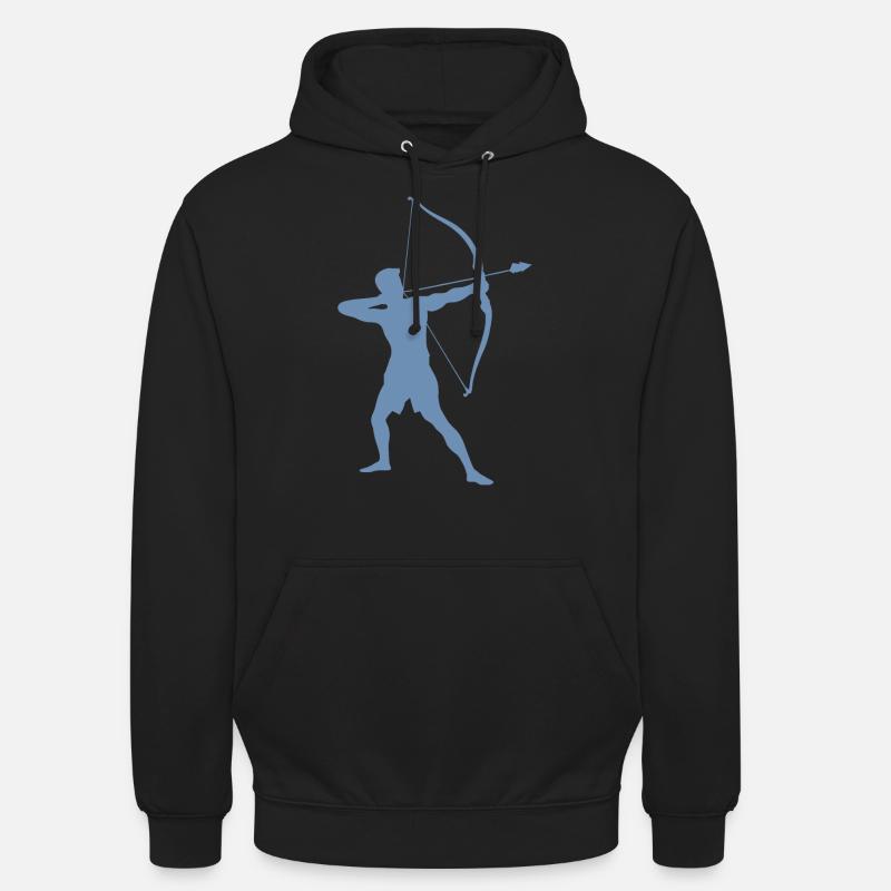 Silhouette d’archer, précise - Sweat-shirt à capuche unisexe - noir