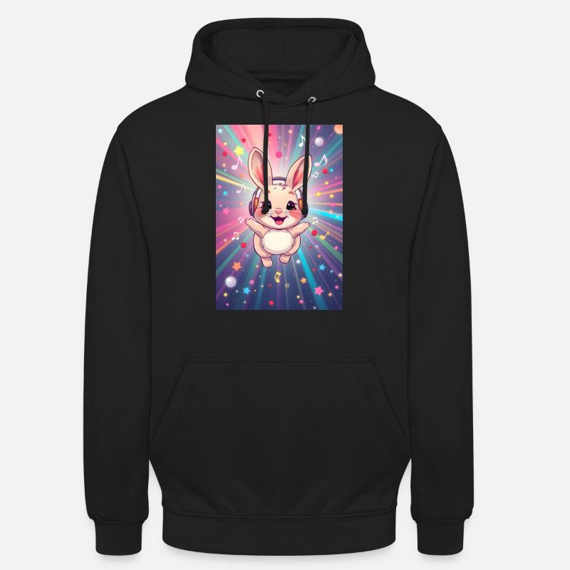 Lucky Bunny Music No.4 - Sweat-shirt à capuche unisexe - noir