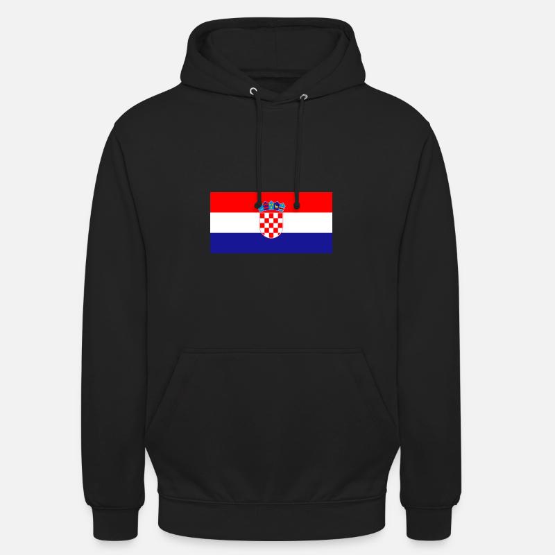 Croatie - Sweat-shirt à capuche unisexe - noir