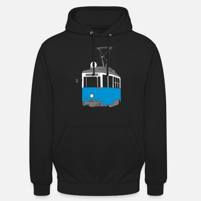Tramway de Cracovie - Sweat-shirt à capuche unisexe - noir