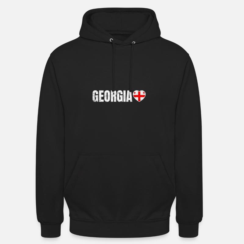 Géorgie - Sweat-shirt à capuche unisexe - noir