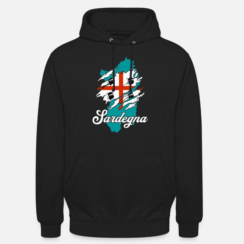 Île de Sardaigne - Sweat-shirt à capuche unisexe - noir