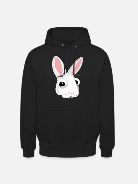 Bunny Head Bunny Funny - Unisex Hoodie - black