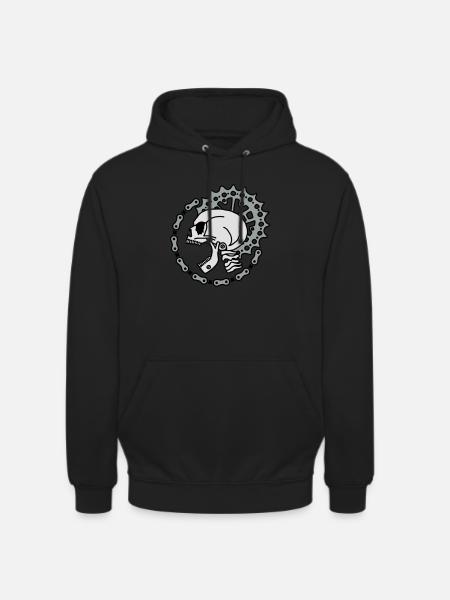Skull Chain Punk-3c - Unisex Hoodie - Schwarz