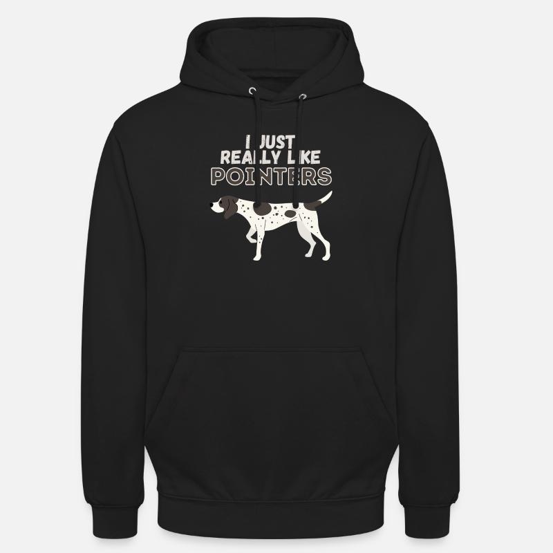 J’aime vraiment Pointers Dog Gift - Sweat-shirt à capuche unisexe - noir