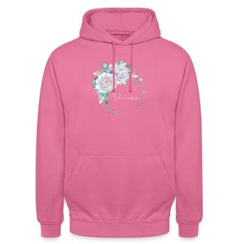 Für Adriana - Unisex Hoodie - Pink - Vorne - Alina (178cm) & Michal (187cm)