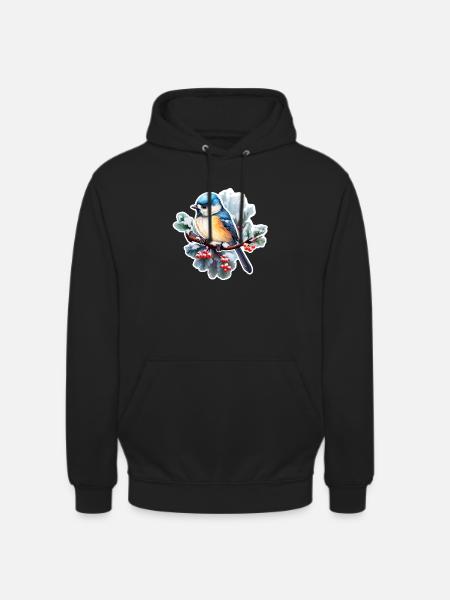 Blue in winter - Unisex Hoodie - black