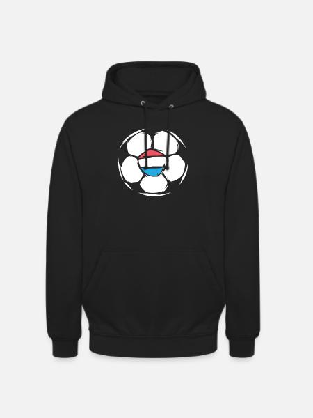 Team Netherlands Soccer Illustration Ball Icon - Unisex Hoodie - black