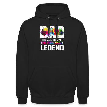 Dad The Man The Myth The Paintball Legend Tactical - Unisex Hoodie - Schwarz - Vorne - Alina (178cm) & Michal (187cm)