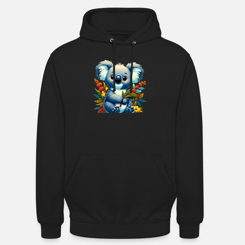 Koala - Sweat-shirt à capuche unisexe - noir