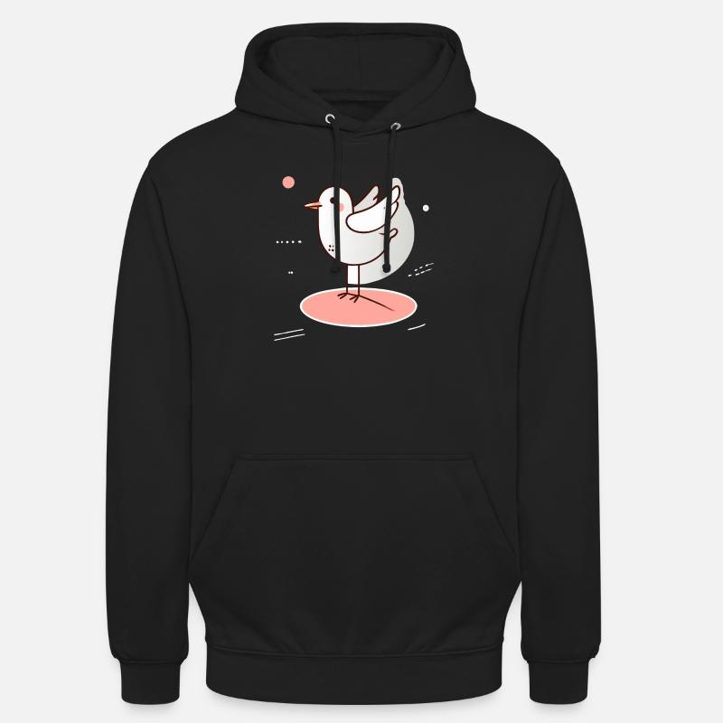 Mouette - Sweat-shirt à capuche unisexe - noir