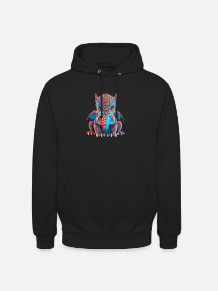 Bébé dragon - Sweat-shirt à capuche unisexe - noir