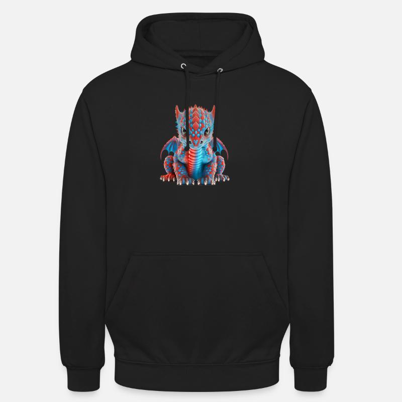 Bébé dragon - Sweat-shirt à capuche unisexe - noir