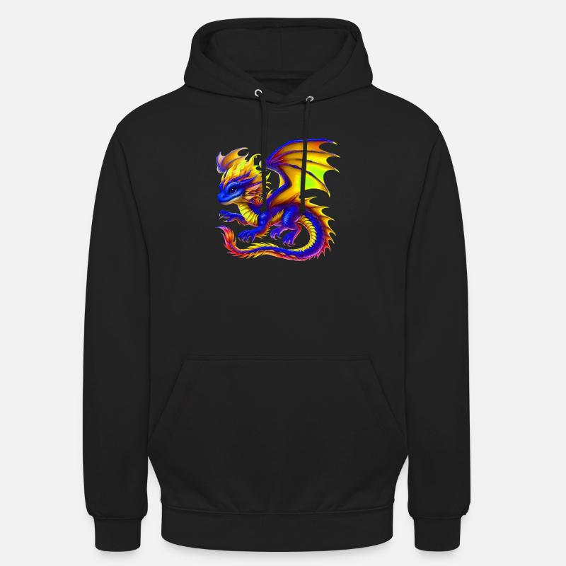 Dragon - Sweat-shirt à capuche unisexe - noir