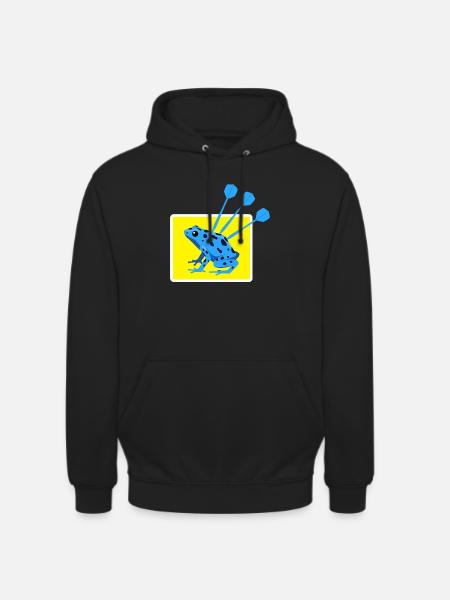 Funny DARTS and DART FROG design - Unisex Hoodie - black