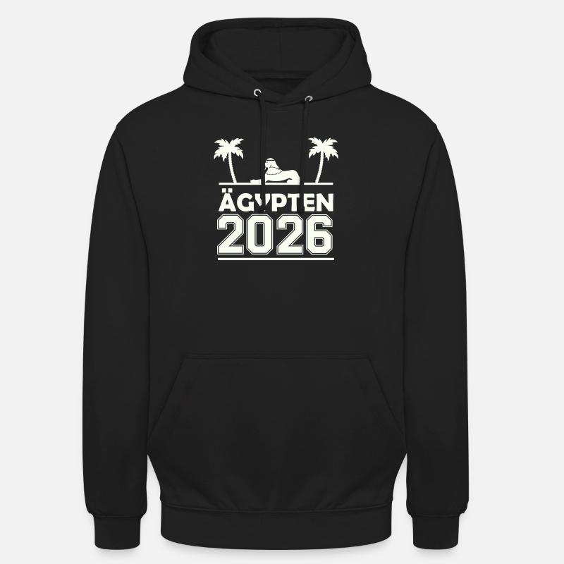 Egypt 2026 Silhouette - Felpa con cappuccio unisex - nero