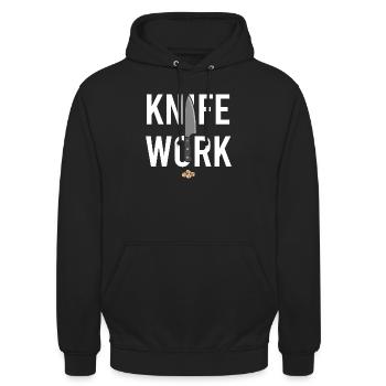 Prep Cook Kitchen Prep Back Of House Line - Unisex Hoodie - black - Front - Alina (178cm) & Michal (187cm)
