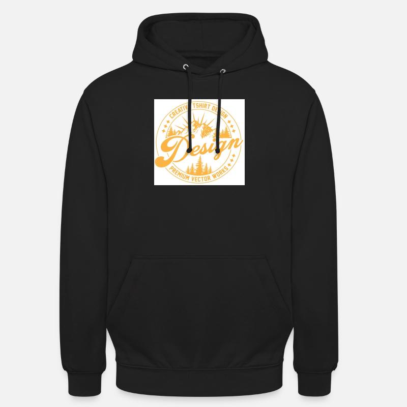 Berglandschaft Script Design - Unisex Hoodie - Schwarz