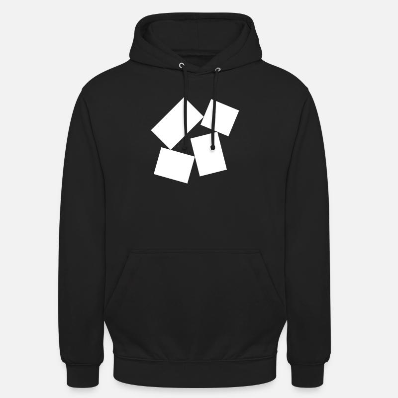 Composition des carrés en gras - Sweat-shirt à capuche unisexe - noir