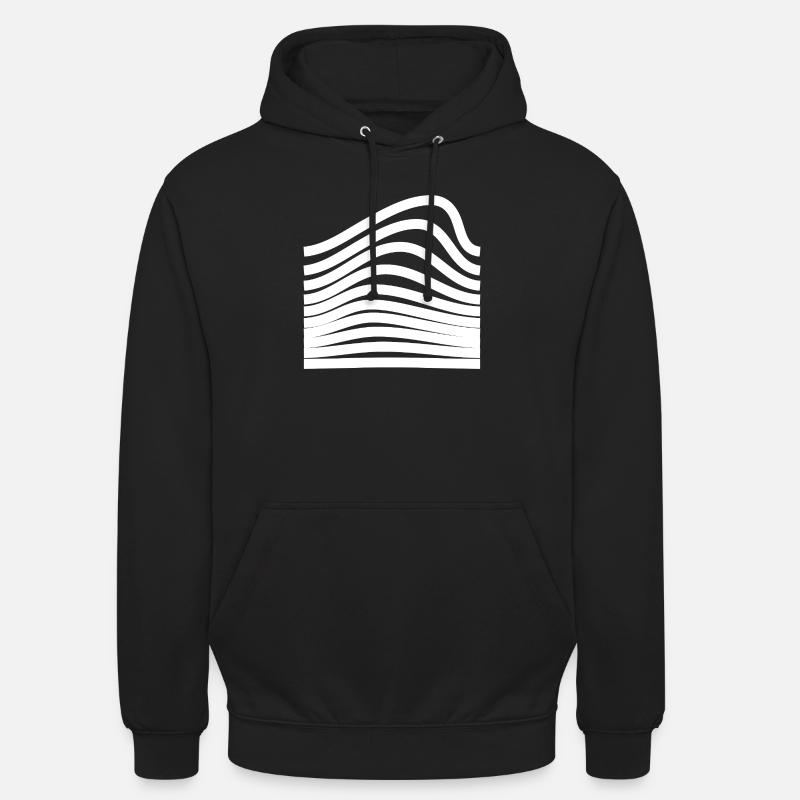 Conception ondulée et audacieuse - Sweat-shirt à capuche unisexe - noir