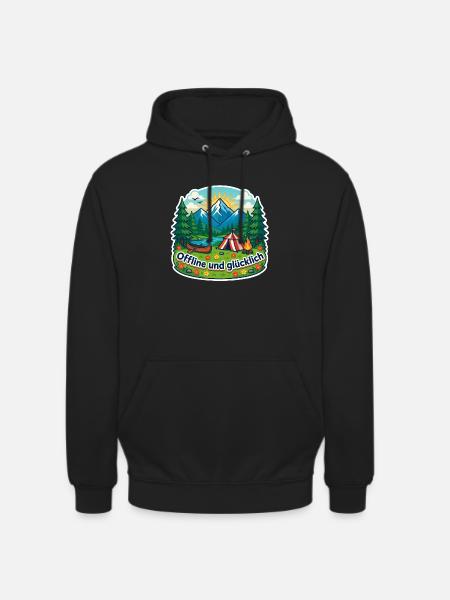 Camping Glück - Unisex Hoodie - Schwarz