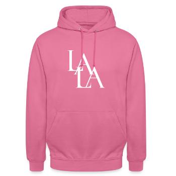Wort Lala - Unisex Hoodie - Pink - Vorne - Alina (178cm) & Michal (187cm)