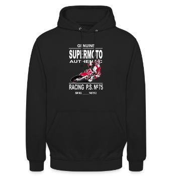 Supermoto - Unisex Hoodie - black - Front - Alina (178cm) & Michal (187cm)