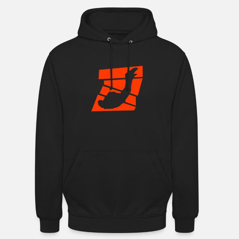 Parachutisme - Sweat-shirt à capuche unisexe - noir