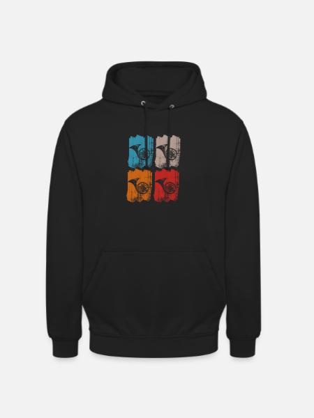 waldhorn retro - Unisex Hoodie - Schwarz