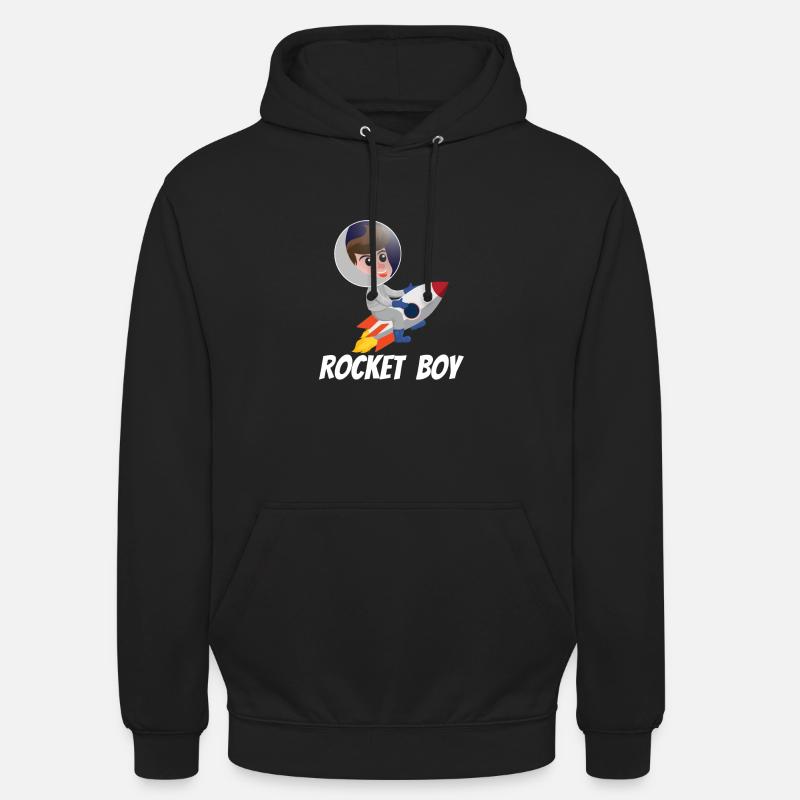 ESPACE / ROCKET: Rocket Boy - Sweat-shirt à capuche unisexe - noir