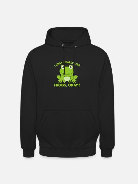 Groda favorit djur söta grodor för djurälskare - Luvtröja unisex - svart