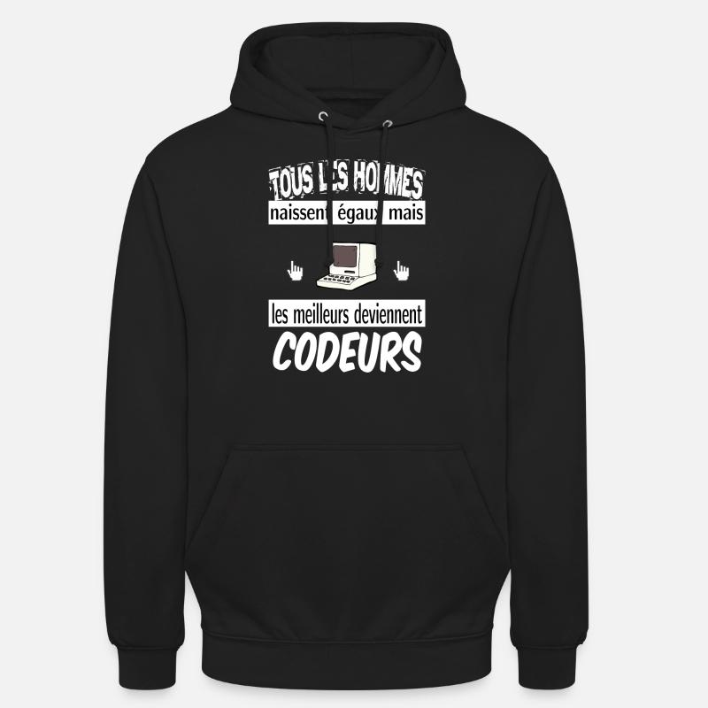 codeurs - Sweat-shirt à capuche unisexe - noir