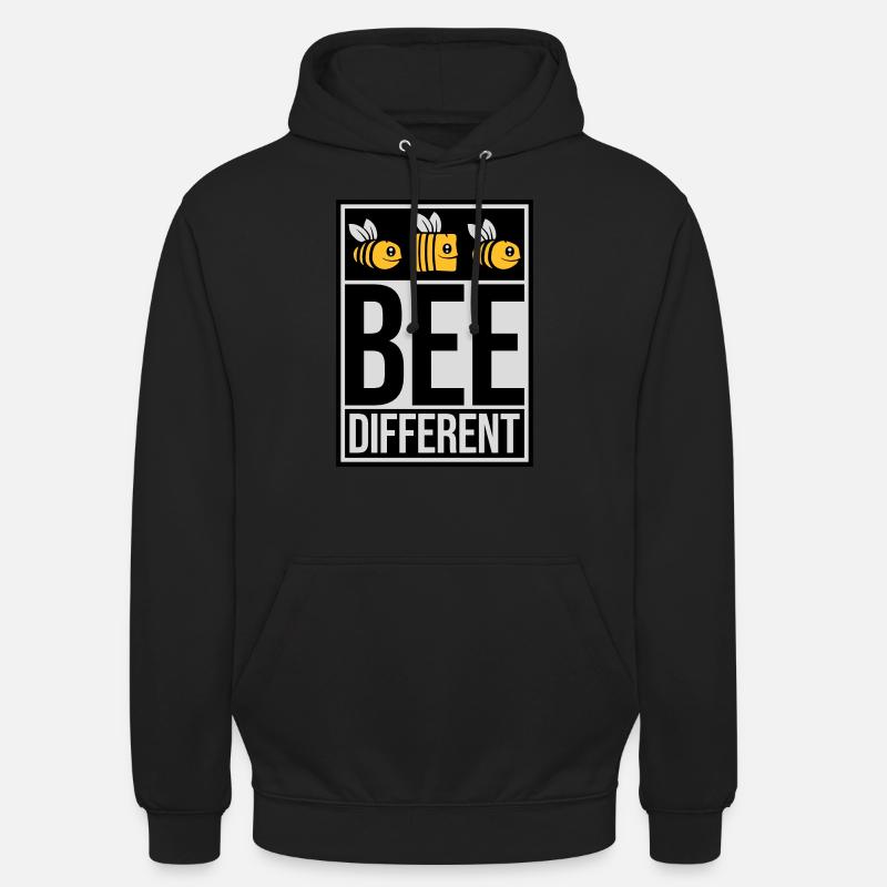 bee citation différente - Sweat-shirt à capuche unisexe - noir