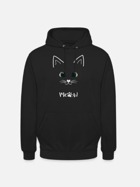 Amour de chat - Sweat-shirt à capuche unisexe - noir