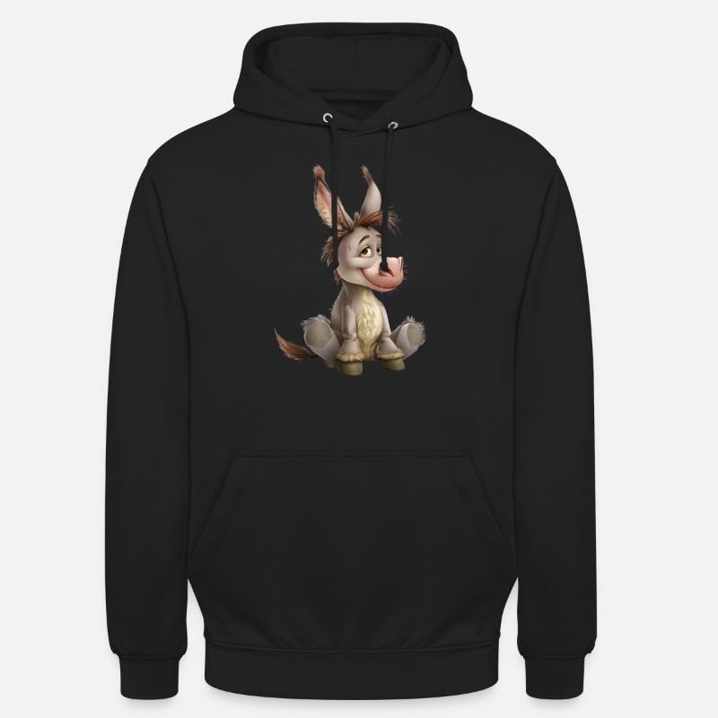 Il existe différentes races d’ânes - Sweat-shirt à capuche unisexe - noir