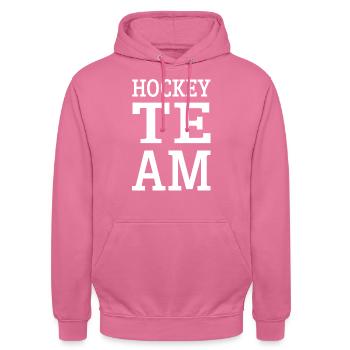 Hockey Team - Unisex Hoodie - pink - Front - Alina (178cm) & Michal (187cm)