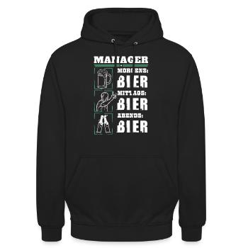 Mon quotidien de manager - Sweat-shirt à capuche unisexe - noir - Devant - Alina (178cm) & Michal (187cm)
