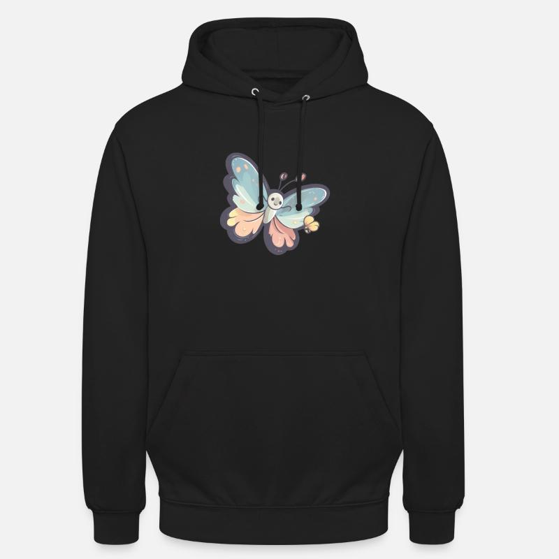 Petits enfants papillon - Sweat-shirt à capuche unisexe - noir