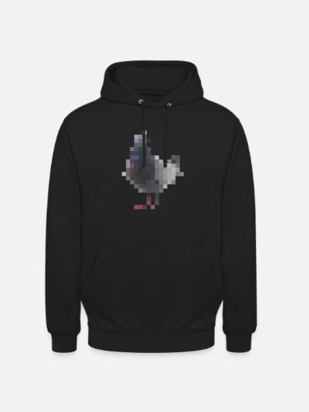 Pixel Taube - Unisex Hoodie - Schwarz
