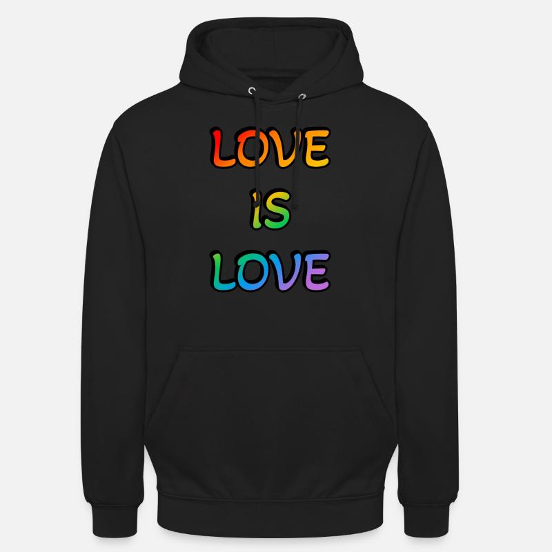 Arc-en-ciel L’amour est l’amour - Sweat-shirt à capuche unisexe - noir