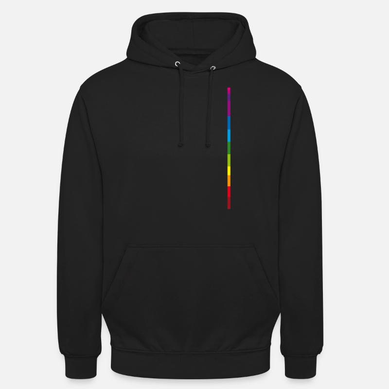 arc en ciel - Sweat-shirt à capuche unisexe - noir