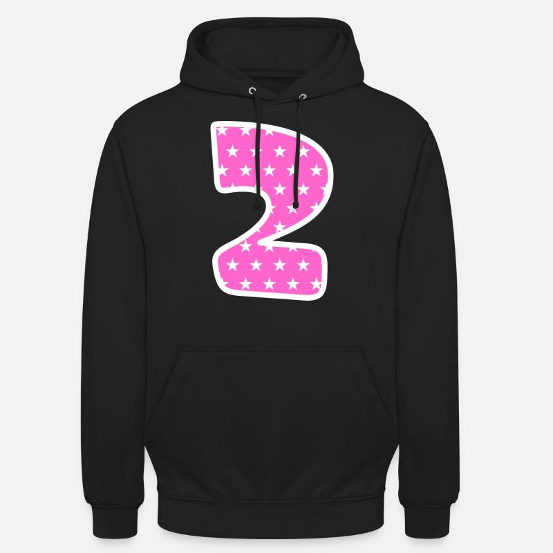Numéro 2 - Sweat-shirt à capuche unisexe - noir