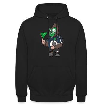 Arabischer Gorilla - Unisex Hoodie - Schwarz - Vorne - Alina (178cm) & Michal (187cm)