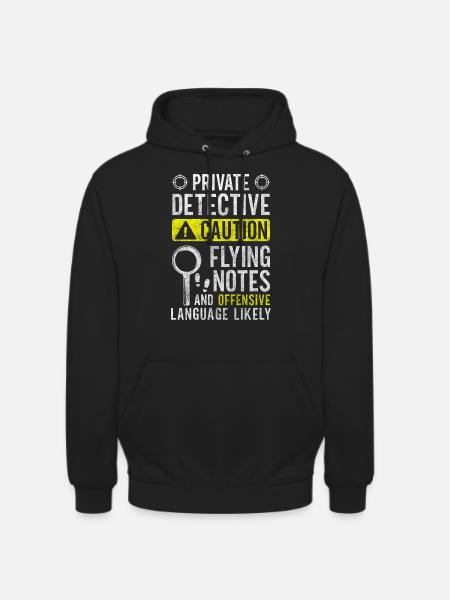 Detective Examining Sleuth Hat - Unisex Hoodie - black